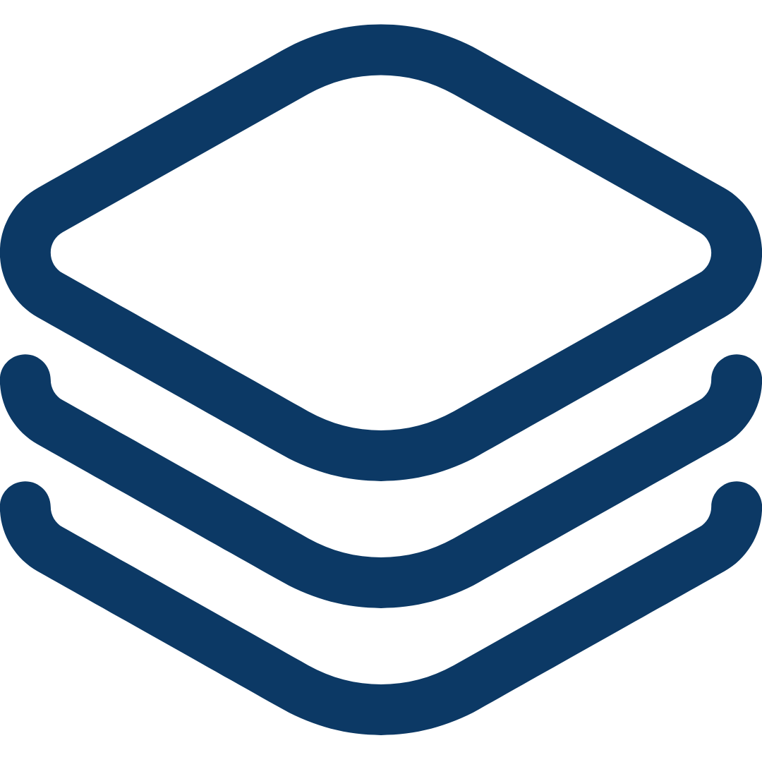 Ícono de capas azules – consultoría de RH, asesoría y capacitación empresarial